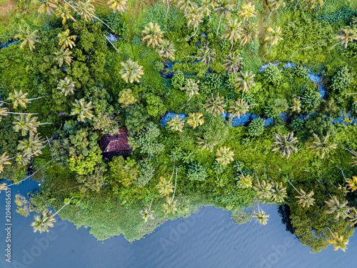 Canvas Print Aerial photo of Alappuzha India