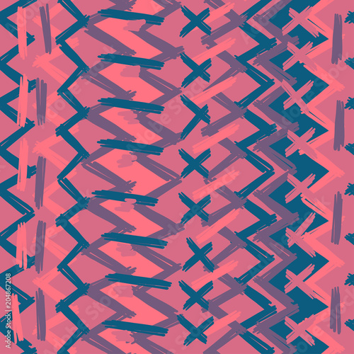 Abstract Ikat and boho style handcraft fabric pattern. Traditional Ethnic design for clothing and textile background, carpet or wallpaper