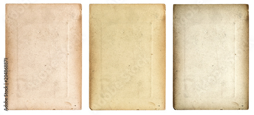 Paper sheet isolated white background used cardboard texture