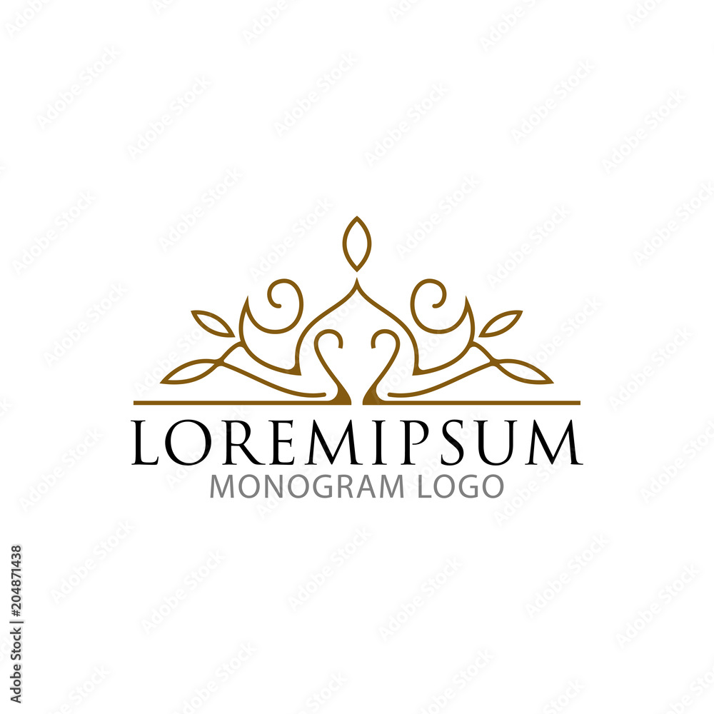 monogram frame logo template monogram frame logo template