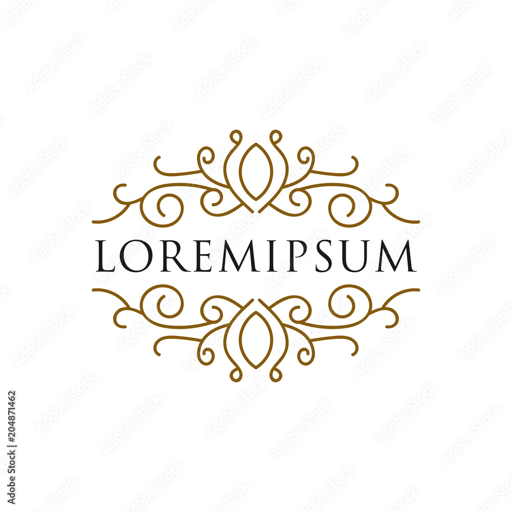 monogram frame logo template monogram frame logo template