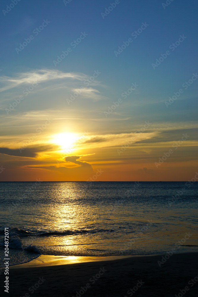 Fototapeta premium Sunset on Bali beach