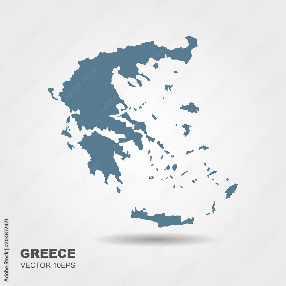Obraz premium Vector map of Greece