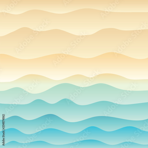 Tropical beach and wave blue sea background.
