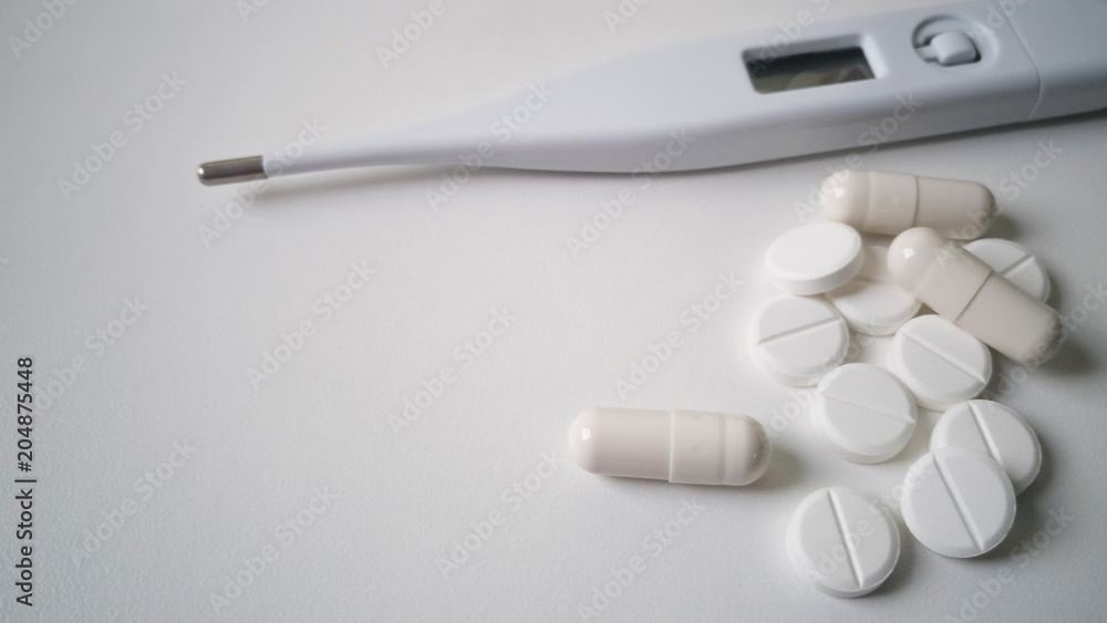 medicine close up image on white background. medicine close up image on white background.
