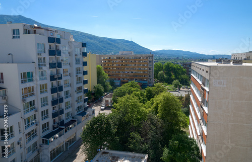 Panoramic view over Sofia city photo