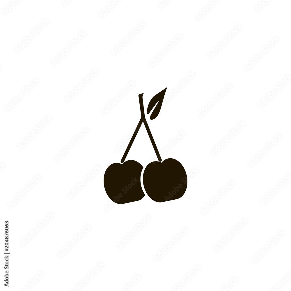 cherry icon. flat design cherry icon. flat design