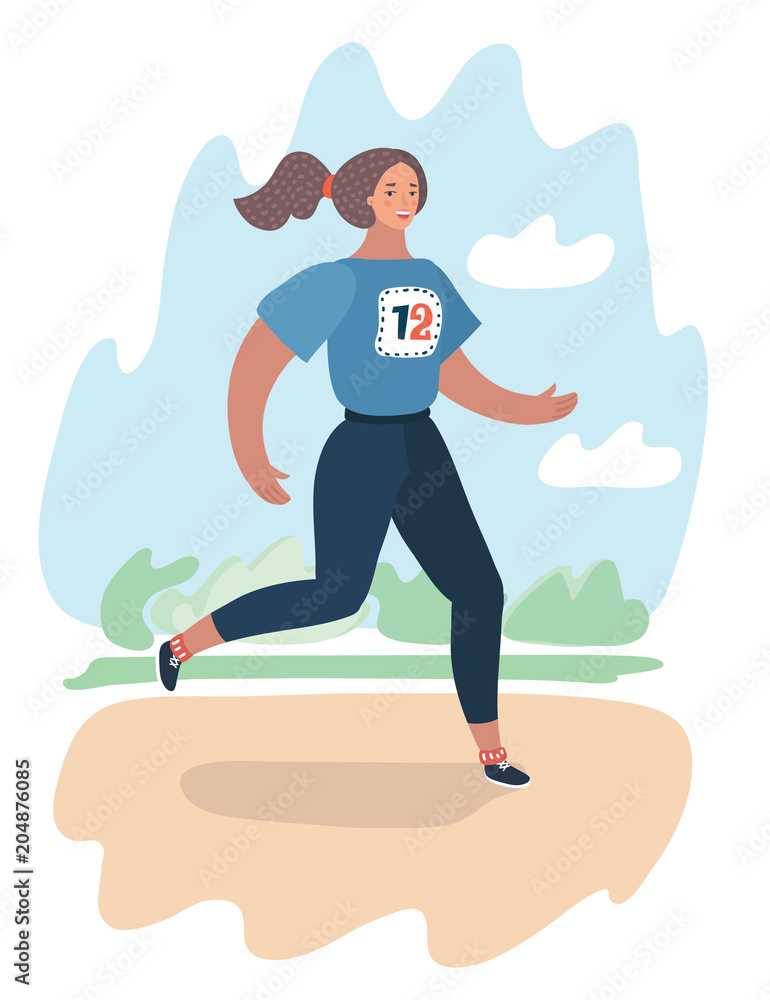 Woman running, sports, marathon. Woman running, sports, marathon.