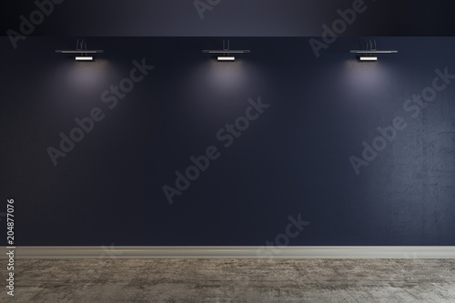 Empty blue wall