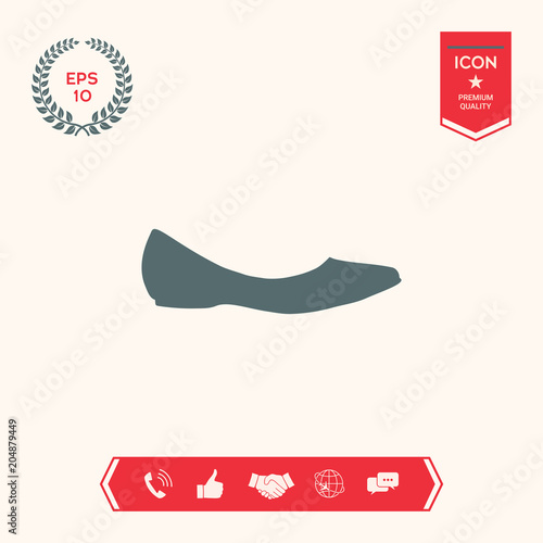 Ballerina flats - women shoe, the silhouette