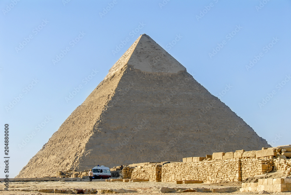 Cairo, Egypt, 20 February 2008: Al Haram, Giza Governorate, Pyramid