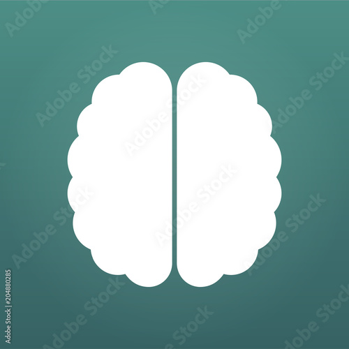 Brain icon, simple vector i...