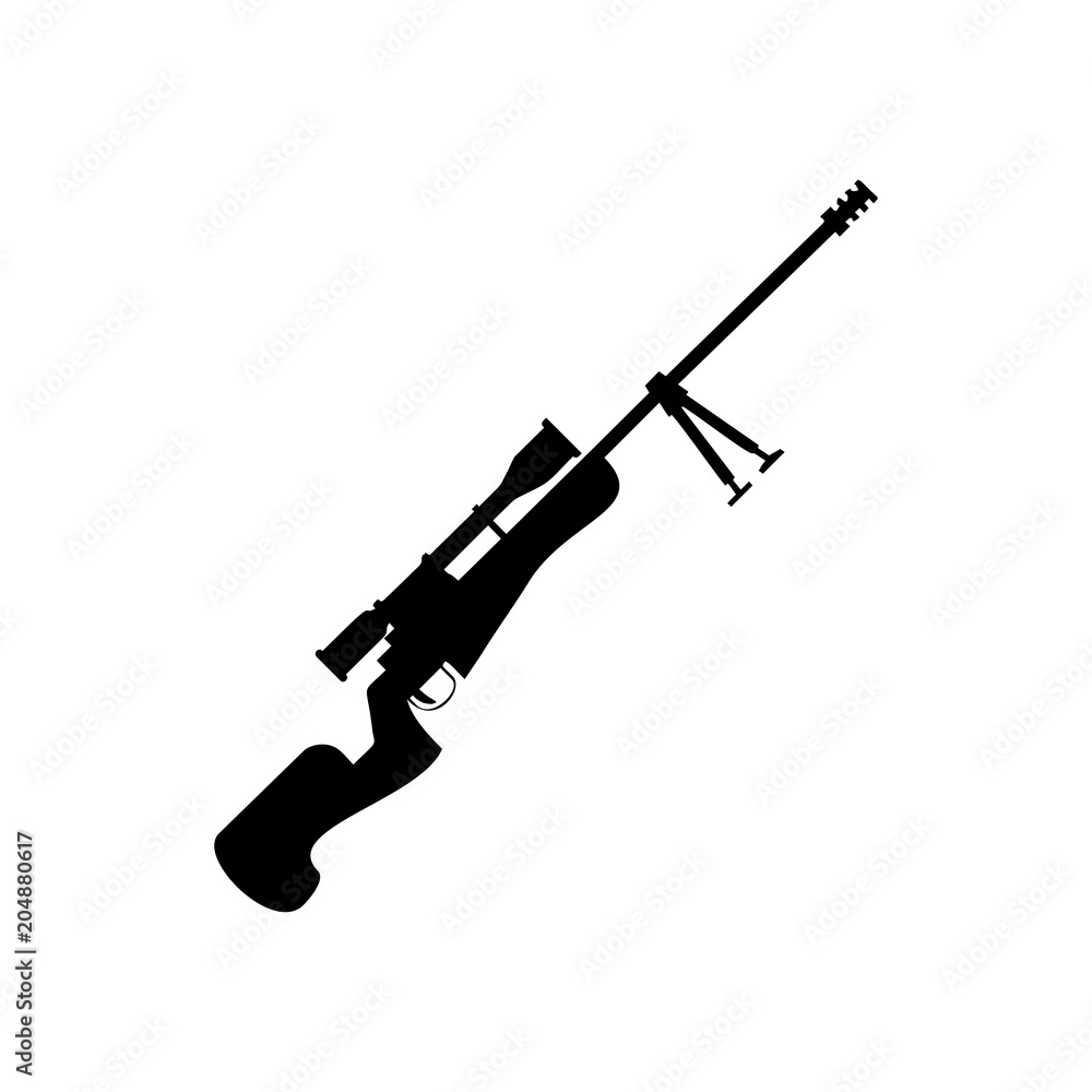 Naklejka premium Modern rifle icon. Vector Illustration