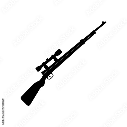 Modern rifle icon. Vector Illustration