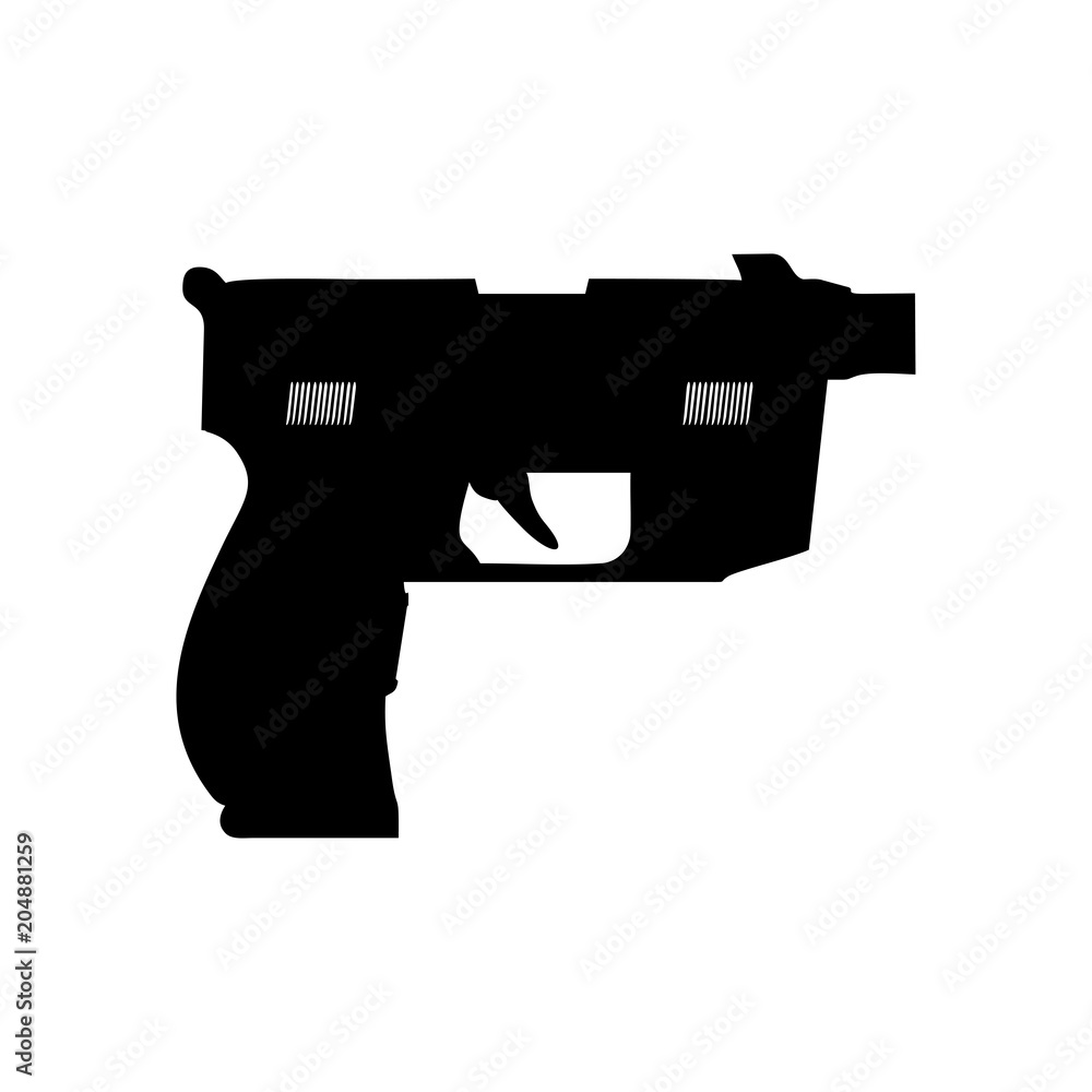 Handgun pistol icon. Vector Illustration Handgun pistol icon. Vector Illustration