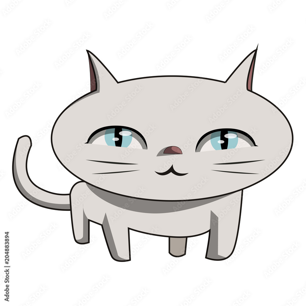 I am a cat is a vector image, illustrates a very cute cat.