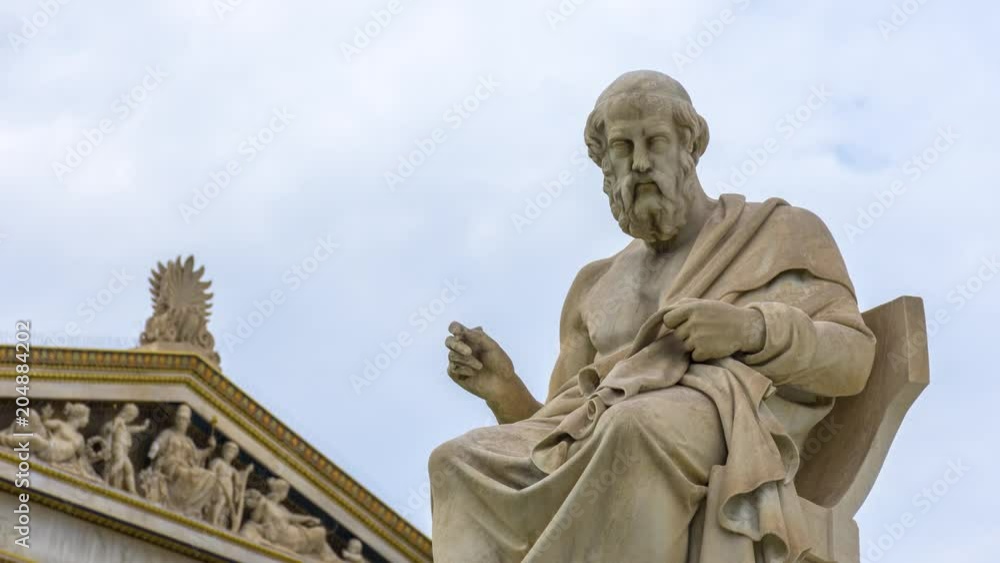 Marble Statue of the Great Greek Philosopher Plato, Greece Marble Statue of the Great Greek Philosopher Plato, Greece