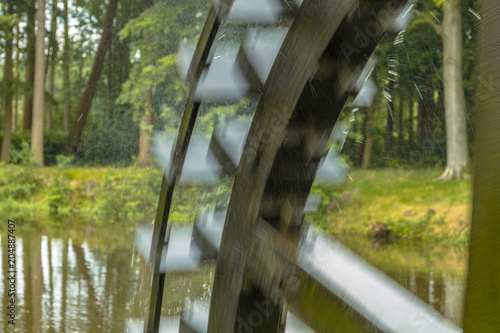Blurred paddle wheel