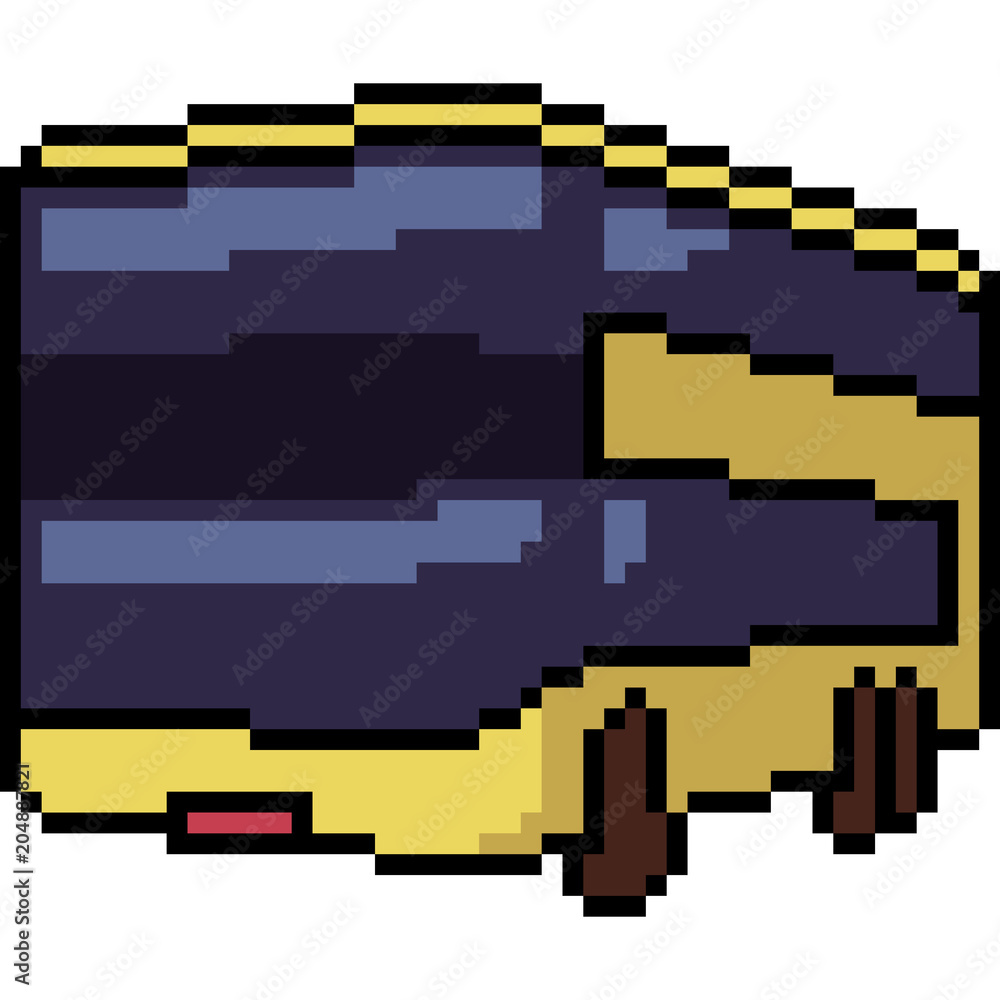 Fototapeta premium vector pixel art bus transport
