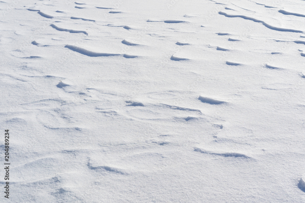 texture of the waves of snow, inflated snow in the form of zigzags texture of the waves of snow, inflated snow in the form of zigzags