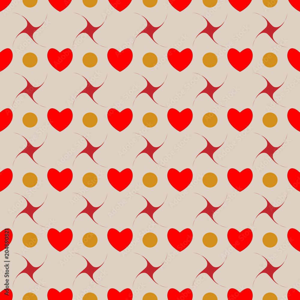 Heart seamless pattern