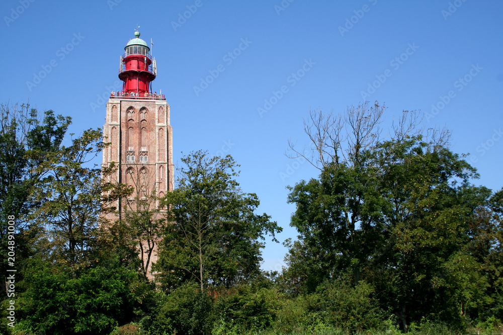 Former church-tower is now functioning as lighthouse Former church-tower is now functioning as lighthouse