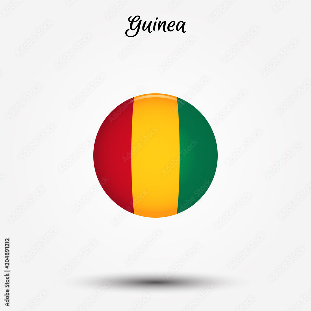 Fototapeta premium Flag of Guinea icon