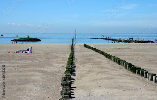 North sea beach and beach life of Westkapelle