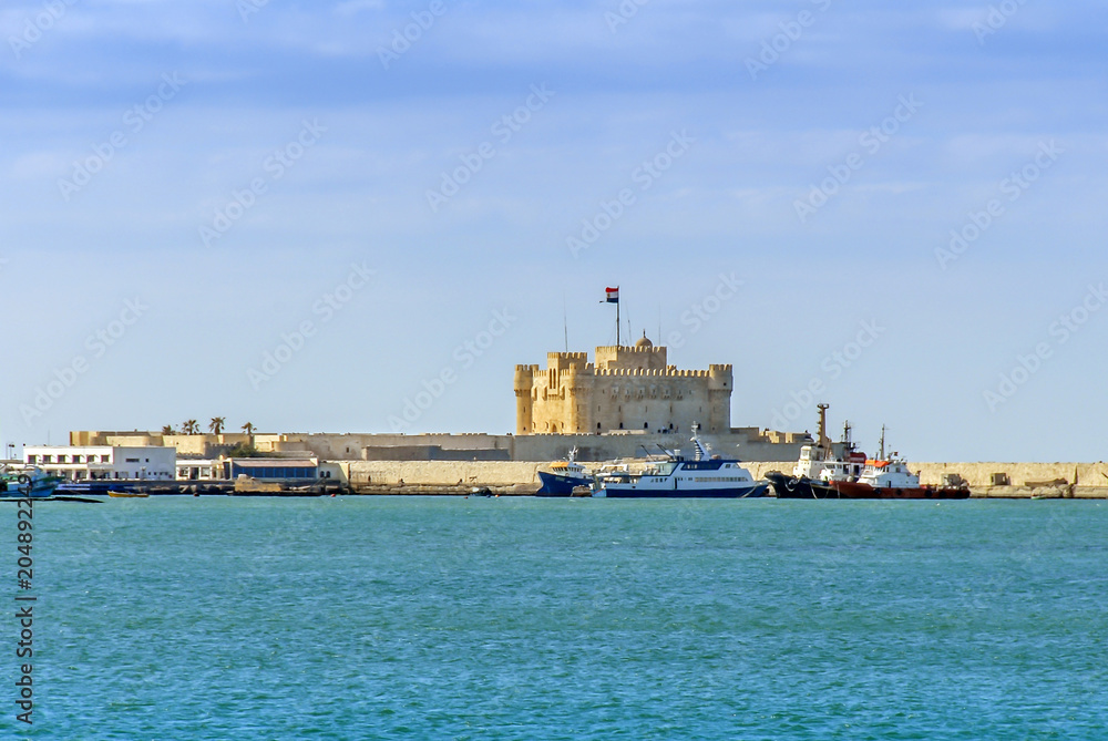 Alexandria, Egypt, 21 February 2018: Qaitbay Citadel