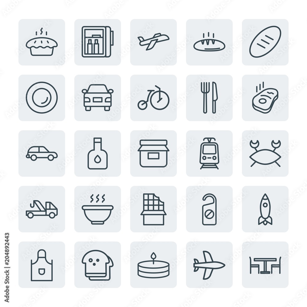 Moder Simple Set of transports, food, hotel Vector outline Icons. Contains such Icons as interior, bakery, birthday, door, fridge, cake and more on white background. Fully Editable. Pixel Perfect. Moder Simple Set of transports, food, hotel Vector outline Icons. Contains such Icons as interior, bakery, birthday, door, fridge, cake and more on white background. Fully Editable. Pixel Perfect.