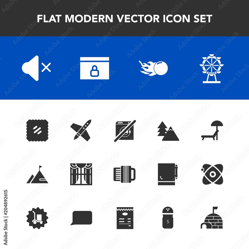 Modern, simple vector icon set with comet, landscape, technology, interior, volume, internet, craft, tree, sound, summer, spaceship, beach, carousel, website, chair, window, lock, postage, mail icons Modern, simple vector icon set with comet, landscape, technology, interior, volume, internet, craft, tree, sound, summer, spaceship, beach, carousel, website, chair, window, lock, postage, mail icons