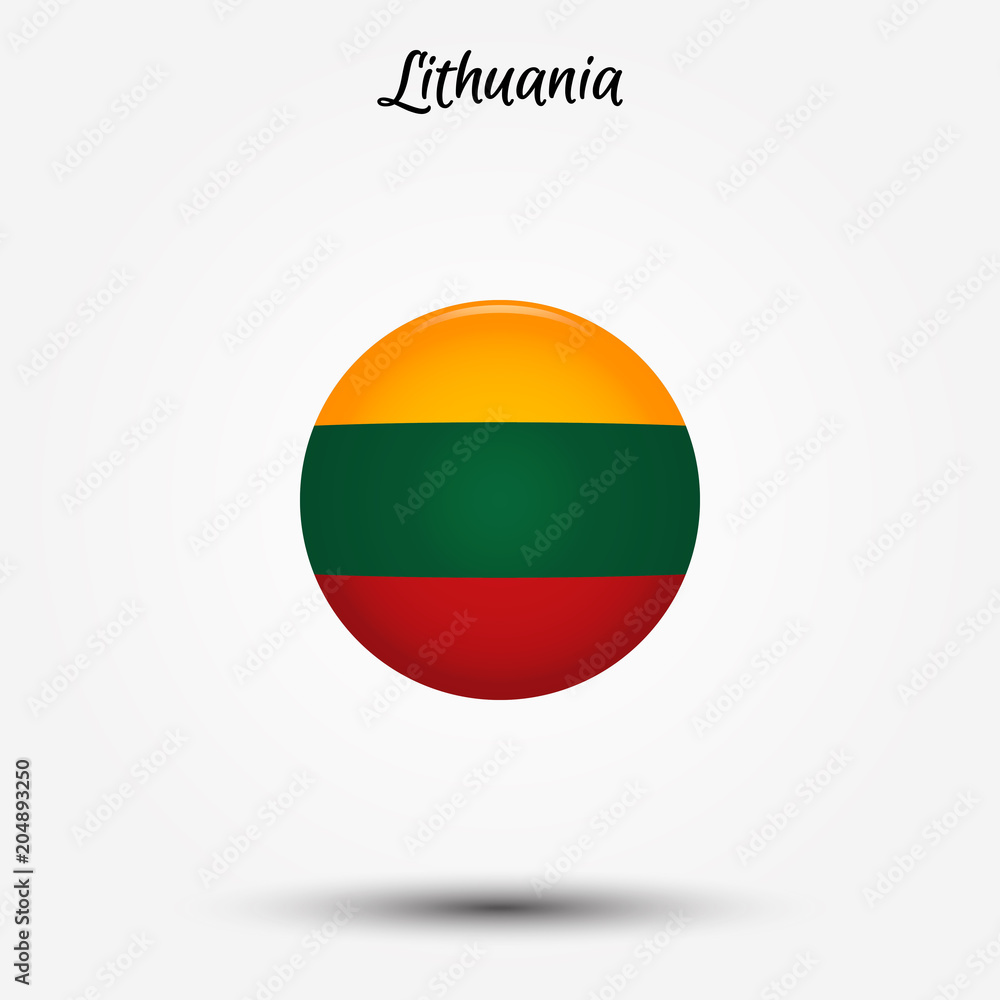 Obraz premium Flag of Lithuania icon