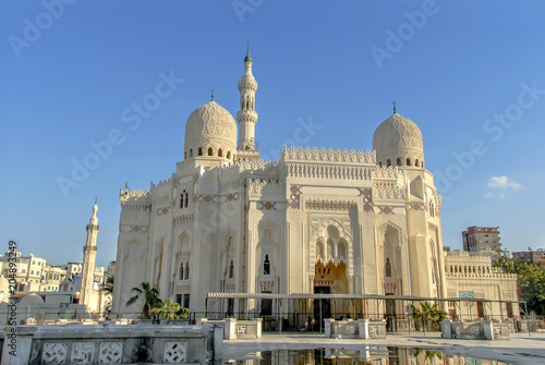 Alexandria, Egypt, 21 February 2018: Alexandria, Egypt, 21 February 2018: Abu al-Abbas al-Mursi Mosque