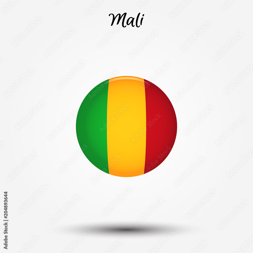 Fototapeta premium Flag of Mali icon
