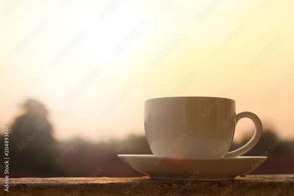 Morning coffee glass by the window Morning coffee glass by the window