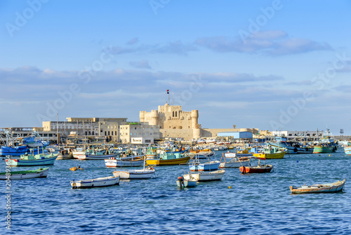 Fotografie, Tablou Alexandria, Egypt, 21 February 2018: Qaitbay Citadel and sandals
