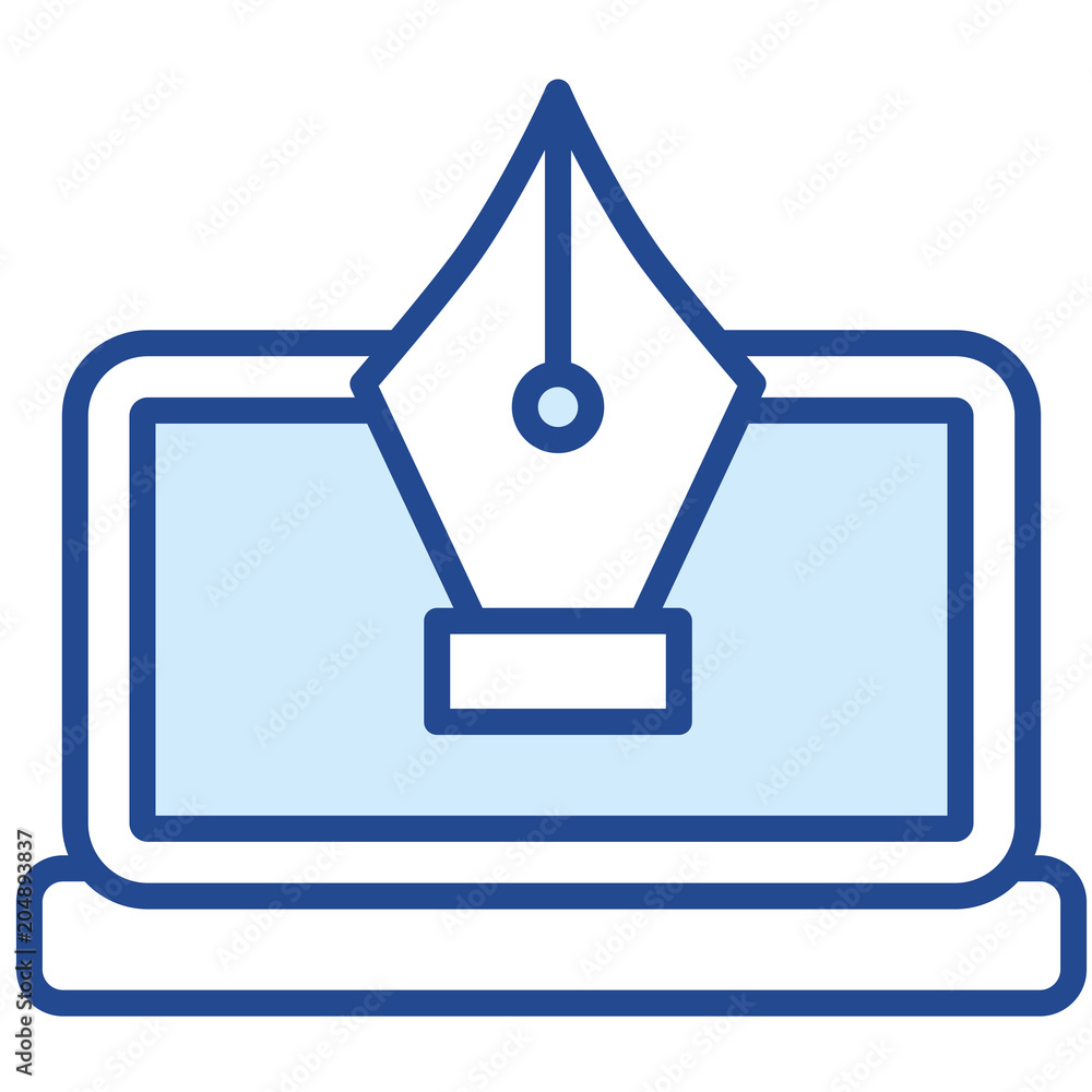 Laptop Bildschrim Füller Text Vector Icon Illustration Laptop Bildschrim Füller Text Vector Icon Illustration