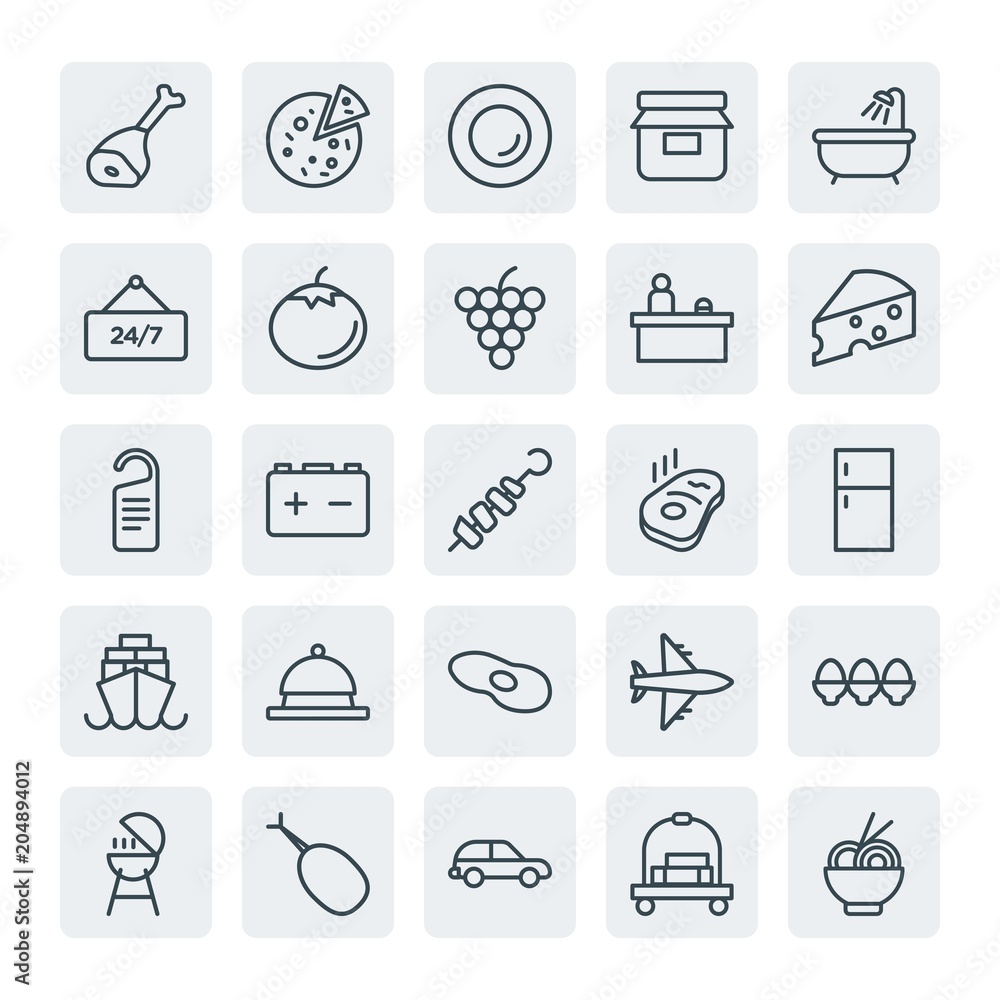 Moder Simple Set of transports, food, hotel Vector outline Icons. Contains such Icons as meal, food, fresh, view, repair, pasta, auto and more on white background. Fully Editable. Pixel Perfect. Moder Simple Set of transports, food, hotel Vector outline Icons. Contains such Icons as meal, food, fresh, view, repair, pasta, auto and more on white background. Fully Editable. Pixel Perfect.