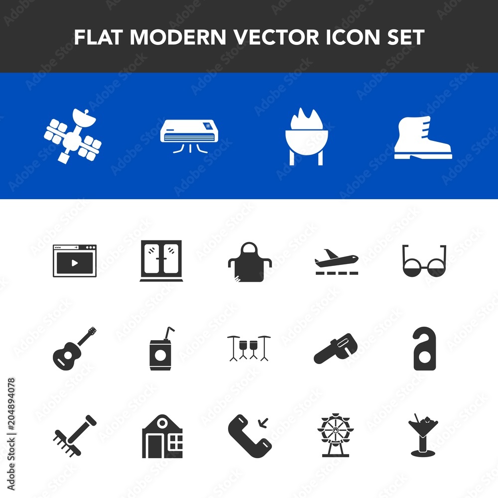 Modern, simple vector icon set with travel, musical, fashion, white, airplane, airport, media, satellite, leather, footwear, bar, guitar, internet, pinafore, air, cabinet, interior, barbecue icons Modern, simple vector icon set with travel, musical, fashion, white, airplane, airport, media, satellite, leather, footwear, bar, guitar, internet, pinafore, air, cabinet, interior, barbecue icons