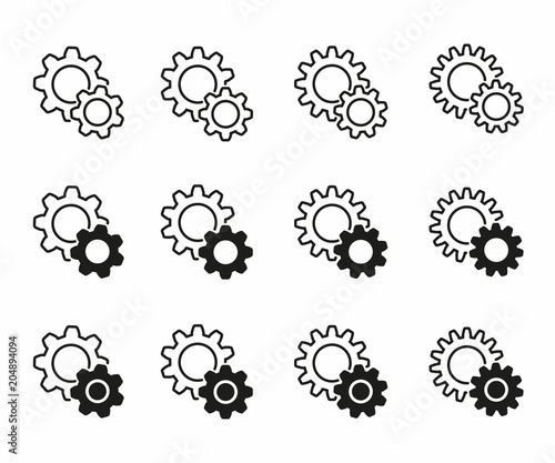 Settings vector icon.