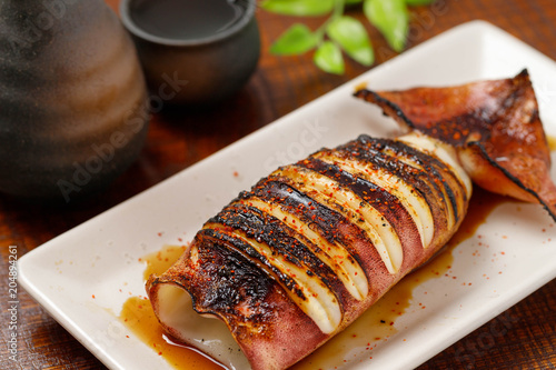 Cuadro en lienzo イカ焼き