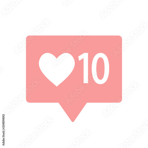 New Counter Notification Icon. Follower. New Icon like symbol, button. Social media like. Vector illustration. EPS 10