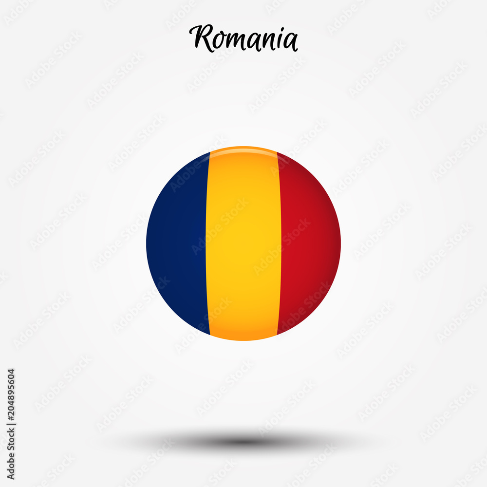 Fototapeta premium Flag of Romania icon