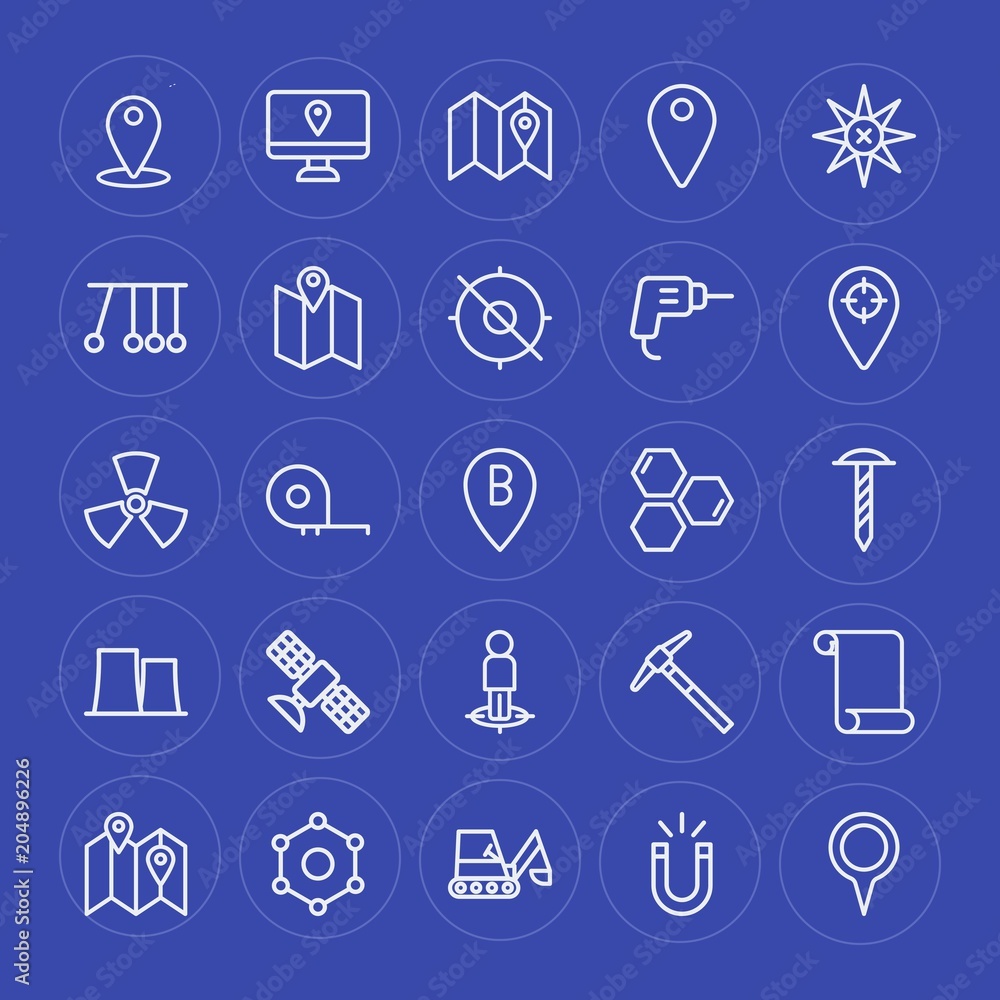 Modern Simple Set of industry, science, location Vector outline Icons. Contains such Icons as motion, physics, industry, work, route, map and more on blue background. Fully Editable. Pixel Perfect. Modern Simple Set of industry, science, location Vector outline Icons. Contains such Icons as motion, physics, industry, work, route, map and more on blue background. Fully Editable. Pixel Perfect.
