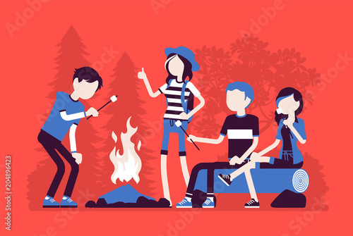 Campfire outdoor fun