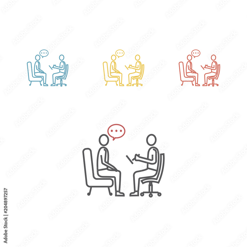 Psychologist, consultant vector line icon Psychologist, consultant vector line icon
