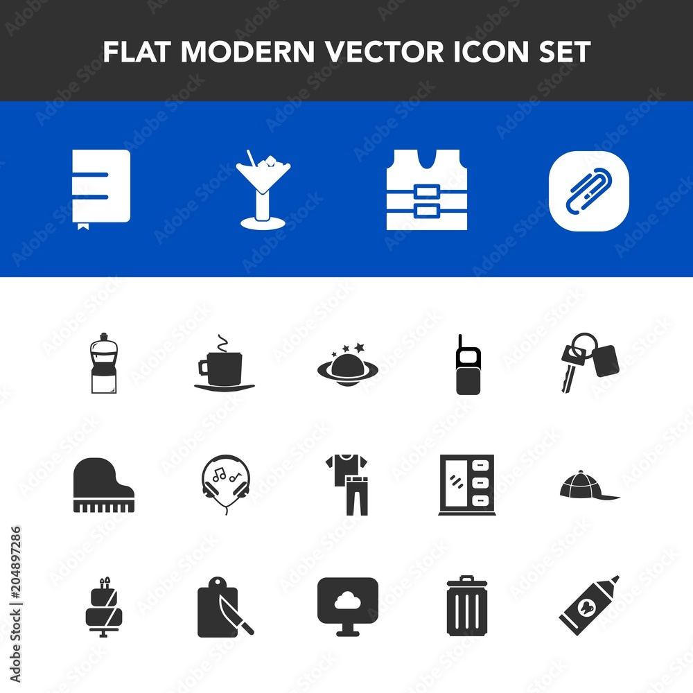 Modern, simple vector icon set with old, clip, audio, sound, equipment, page, planet, nature, vest, vehicle, coffee, automobile, collection, paper, cup, mobile, fashion, space, car, telephone icons Modern, simple vector icon set with old, clip, audio, sound, equipment, page, planet, nature, vest, vehicle, coffee, automobile, collection, paper, cup, mobile, fashion, space, car, telephone icons