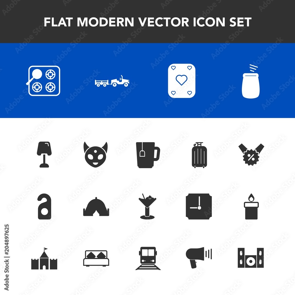 Modern, simple vector icon set with alcohol, luggage, tent, drink, travel, bar, interior, percussion, cocktail, table, hotel, sale, motel, fiction, glass, sign, monster, gas, camp, play, oven icons Modern, simple vector icon set with alcohol, luggage, tent, drink, travel, bar, interior, percussion, cocktail, table, hotel, sale, motel, fiction, glass, sign, monster, gas, camp, play, oven icons