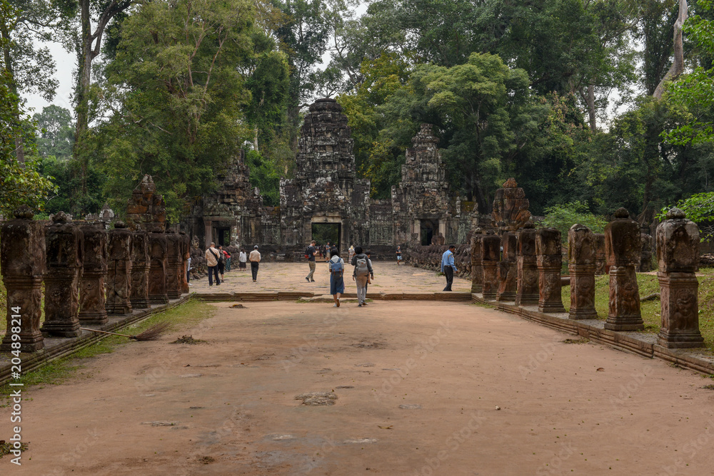 Entrance to ancient Preah Khan temple in Angkor, Cambodia Entrance to ancient Preah Khan temple in Angkor, Cambodia