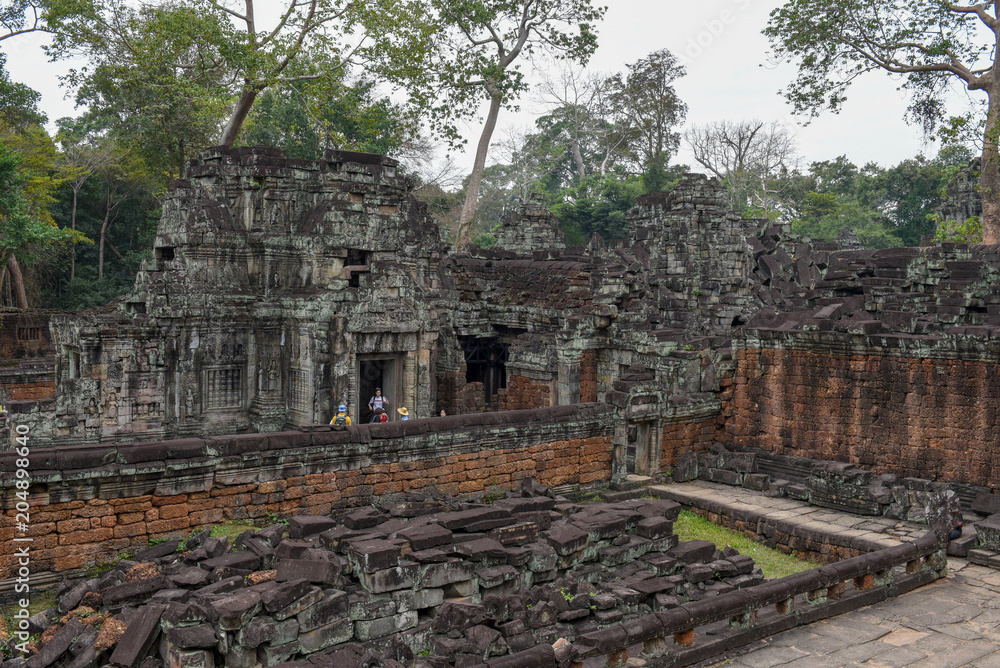 Ancient Preah Khan temple in Angkor. Siem Reap, Cambodia